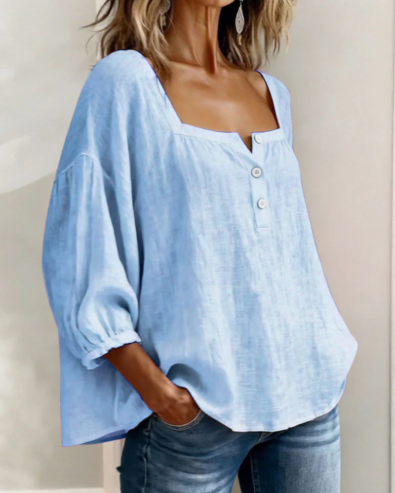 Bernadette | Relaxed Button-Front Blouse