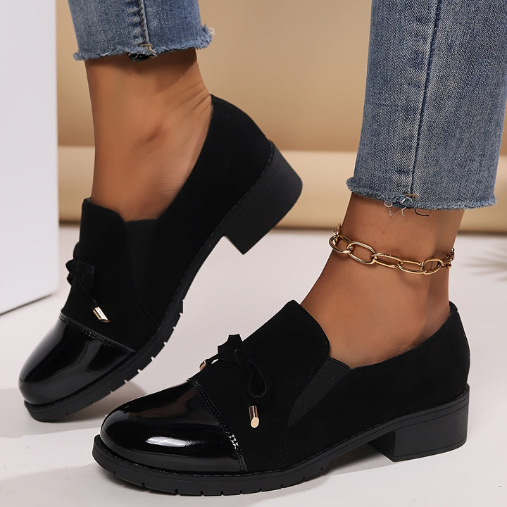 Hattie™ | Patent Toe Bow Loafers