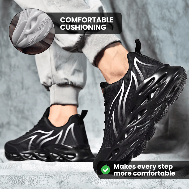 Men’s Comfort Cushion Trainers - Black (BOGO)