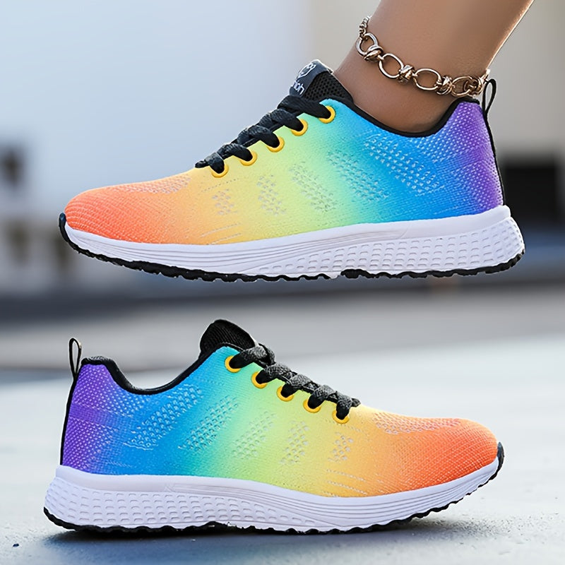 Mr.Modars Lage Damessneakers - EVA-schoenen met zool, meerdere kleuropties | Vierseizoenen vetersneakers voor sportschool, wandelen | Lichtgewicht &amp; duurzaam vliegend geweven ontwerp, meerdere kleuropties, pasvorm &amp; comfortabel voor wandelen