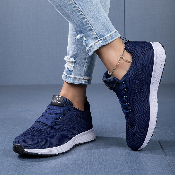 Mr.Modars Lage Damessneakers - EVA-schoenen met zool, meerdere kleuropties | Vierseizoenen vetersneakers voor sportschool, wandelen | Lichtgewicht &amp; duurzaam vliegend geweven ontwerp, meerdere kleuropties, pasvorm &amp; comfortabel voor wandelen