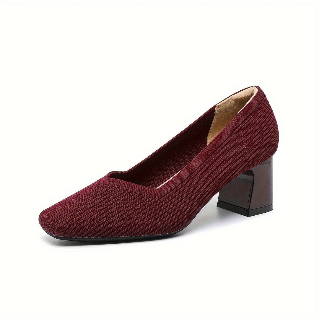 Mariella Square Heeled Court Shoes
