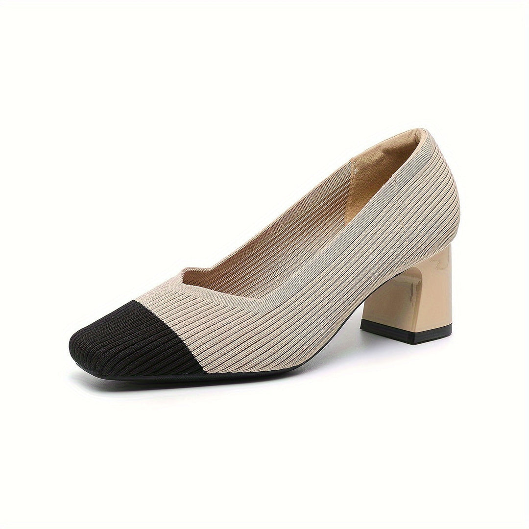 Mariella Square Heeled Court Shoes