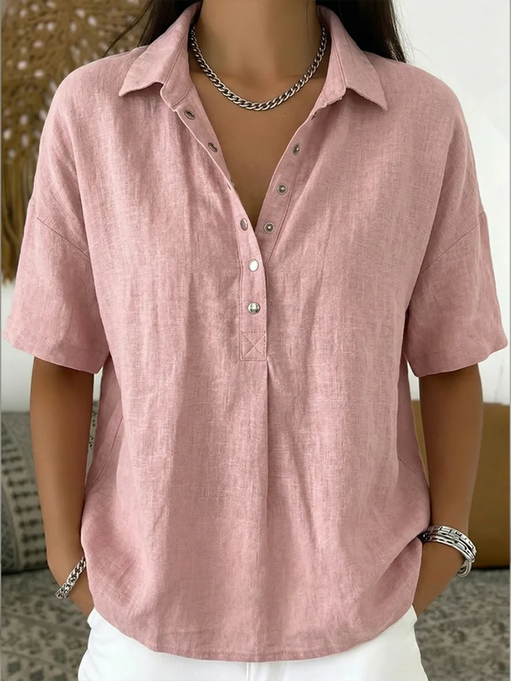 Bridget | Collared Button-Front Blouse