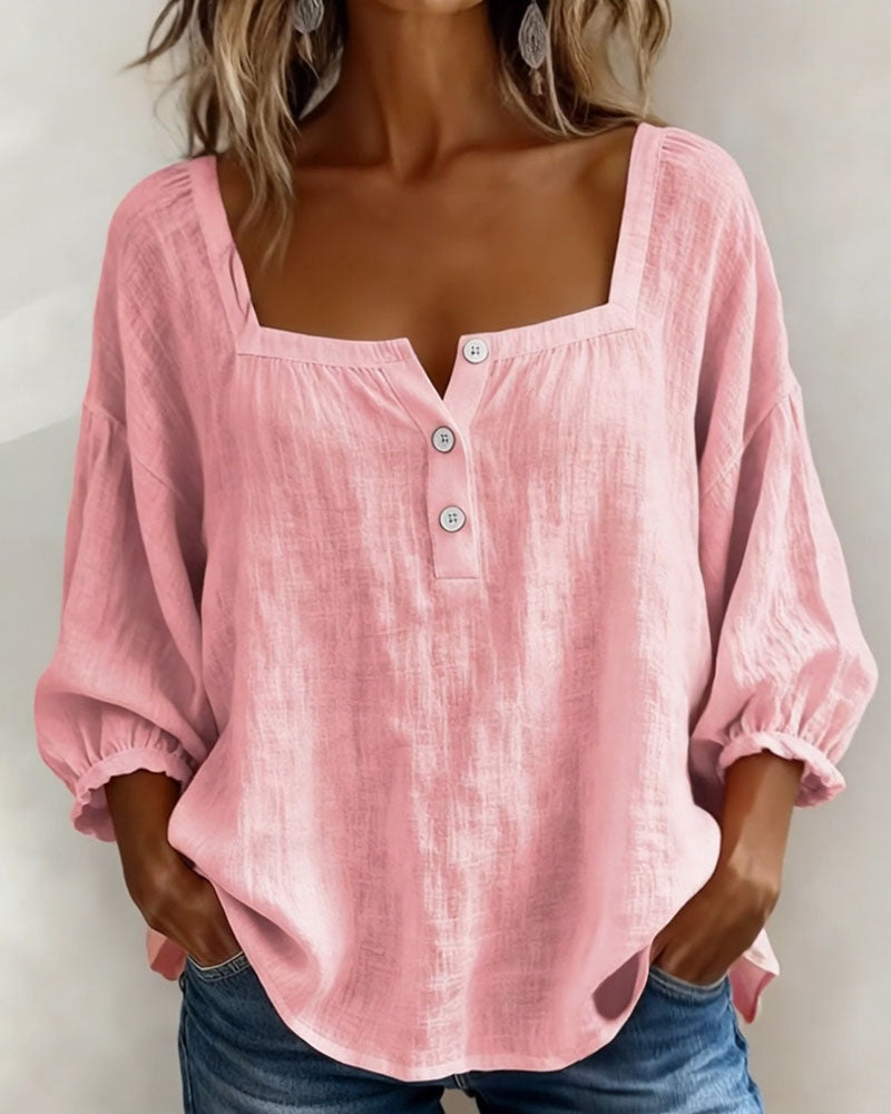 Bernadette | Relaxed Button-Front Blouse