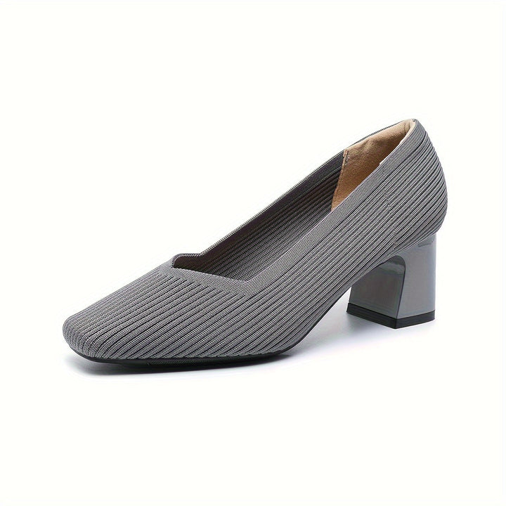 Mariella Square Heeled Court Shoes