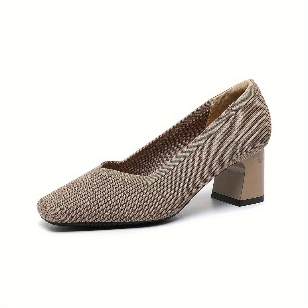 Mariella Square Heeled Court Shoes