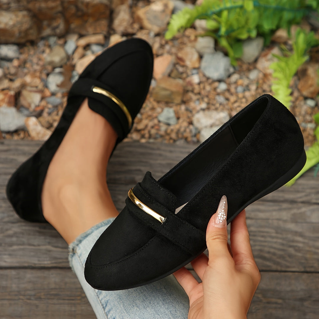 Agnes™ | Pointed Suede-Look Loafers