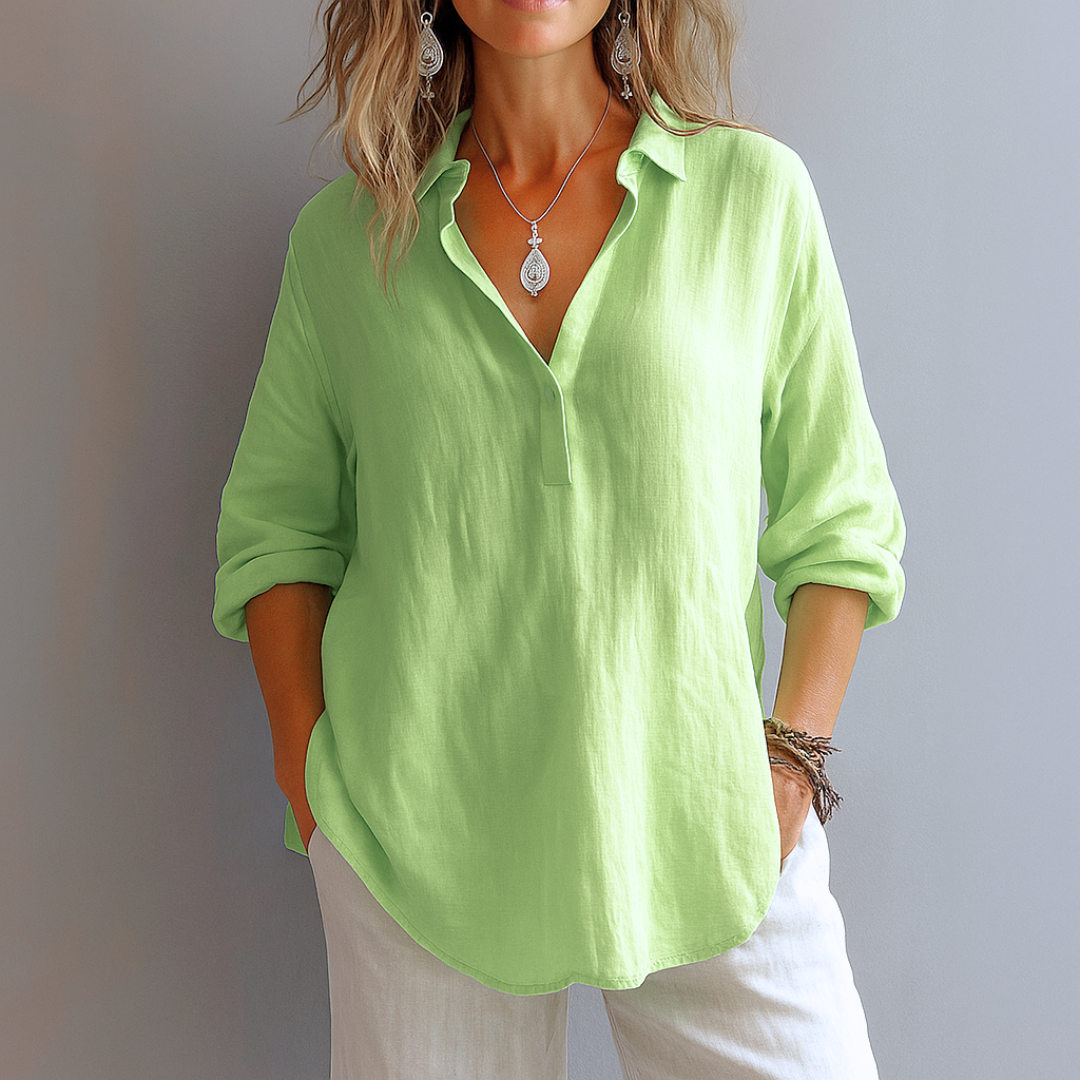 Bella | Relaxed V-Neck Blouse