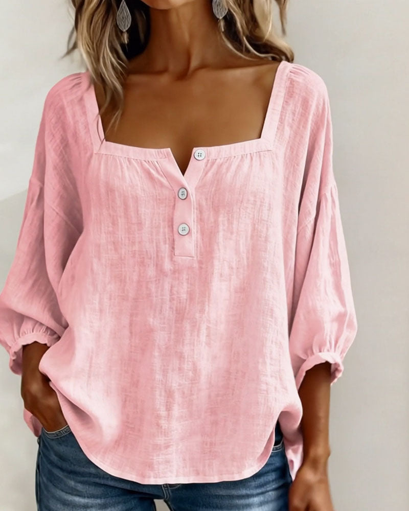Bernadette | Relaxed Button-Front Blouse