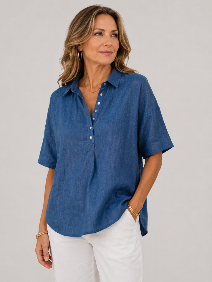 Harper™ | Coastal Linen Blouse
