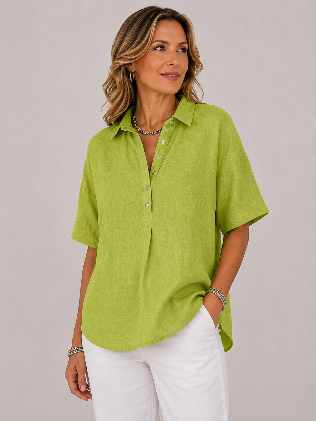 Harper™ | Coastal Linen Blouse