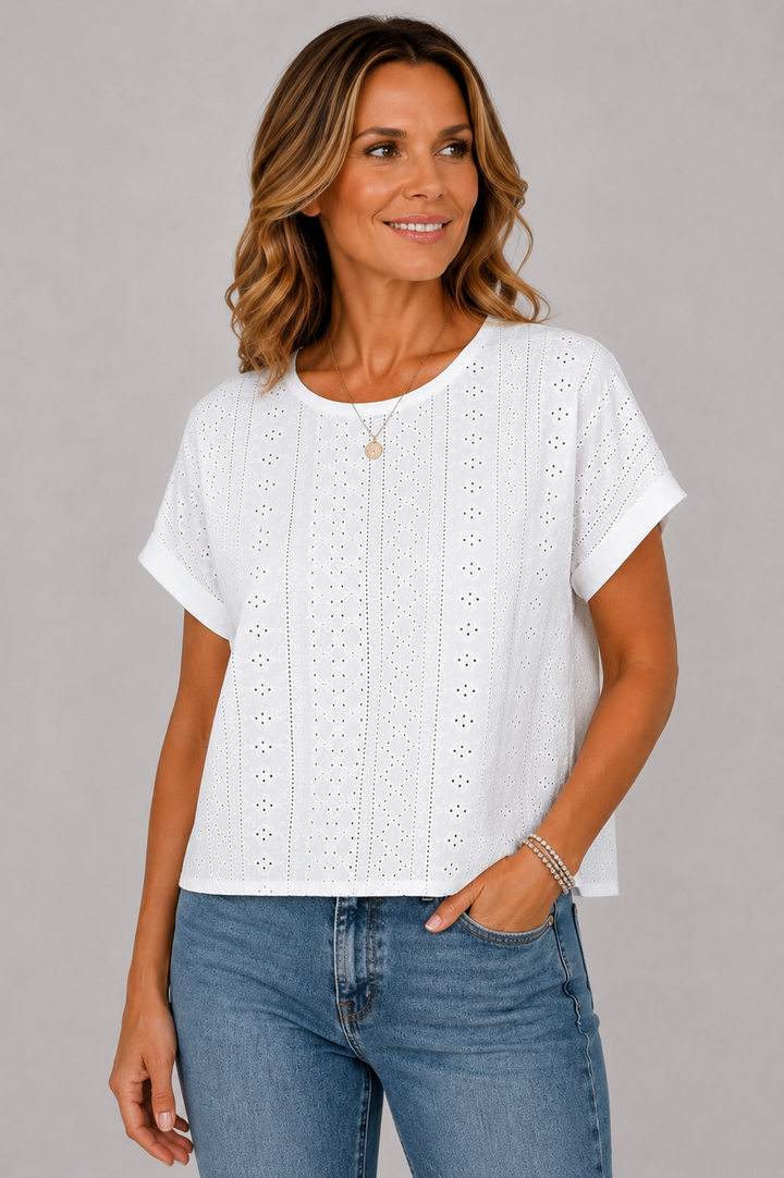 Liamo™ | Eyelet Cotton Top