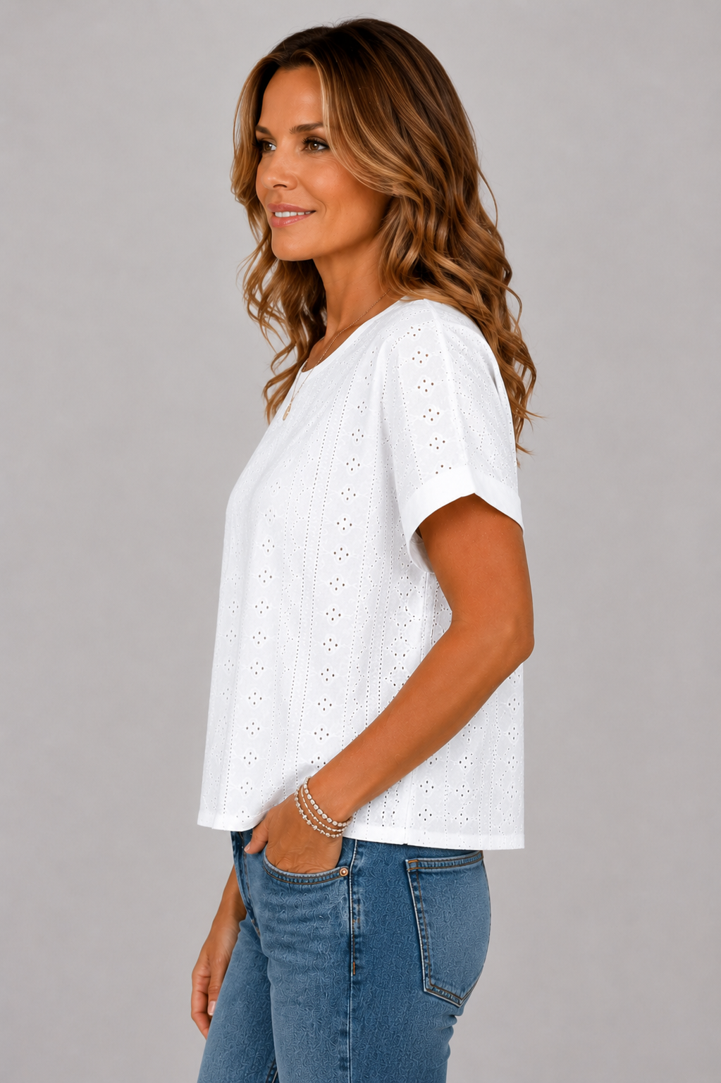 Liamo™ | Eyelet Cotton Top