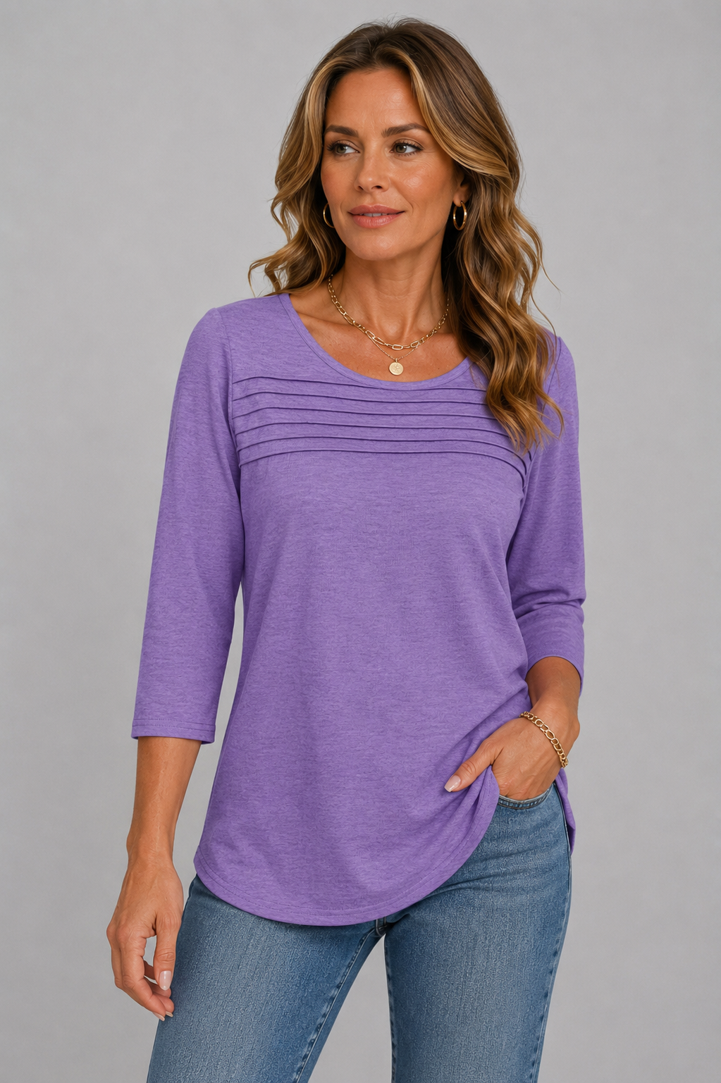 Mona™ | Pleated Essential Top
