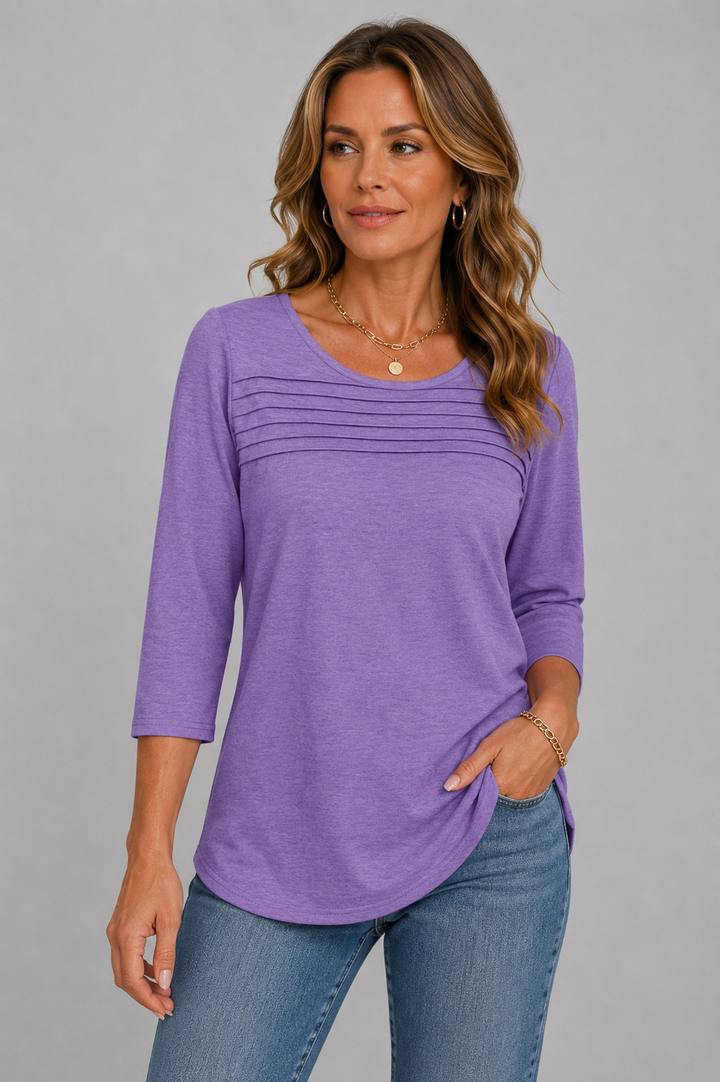 Mona™ | Pleated Essential Top