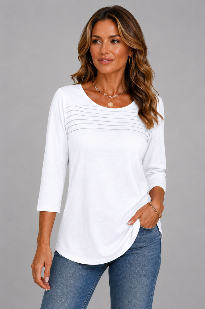Mona™ | Pleated Essential Top
