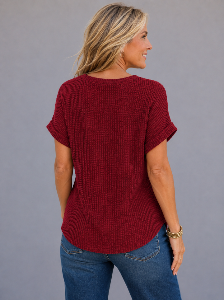 Sophie™ | Waffle Knit Comfort Top