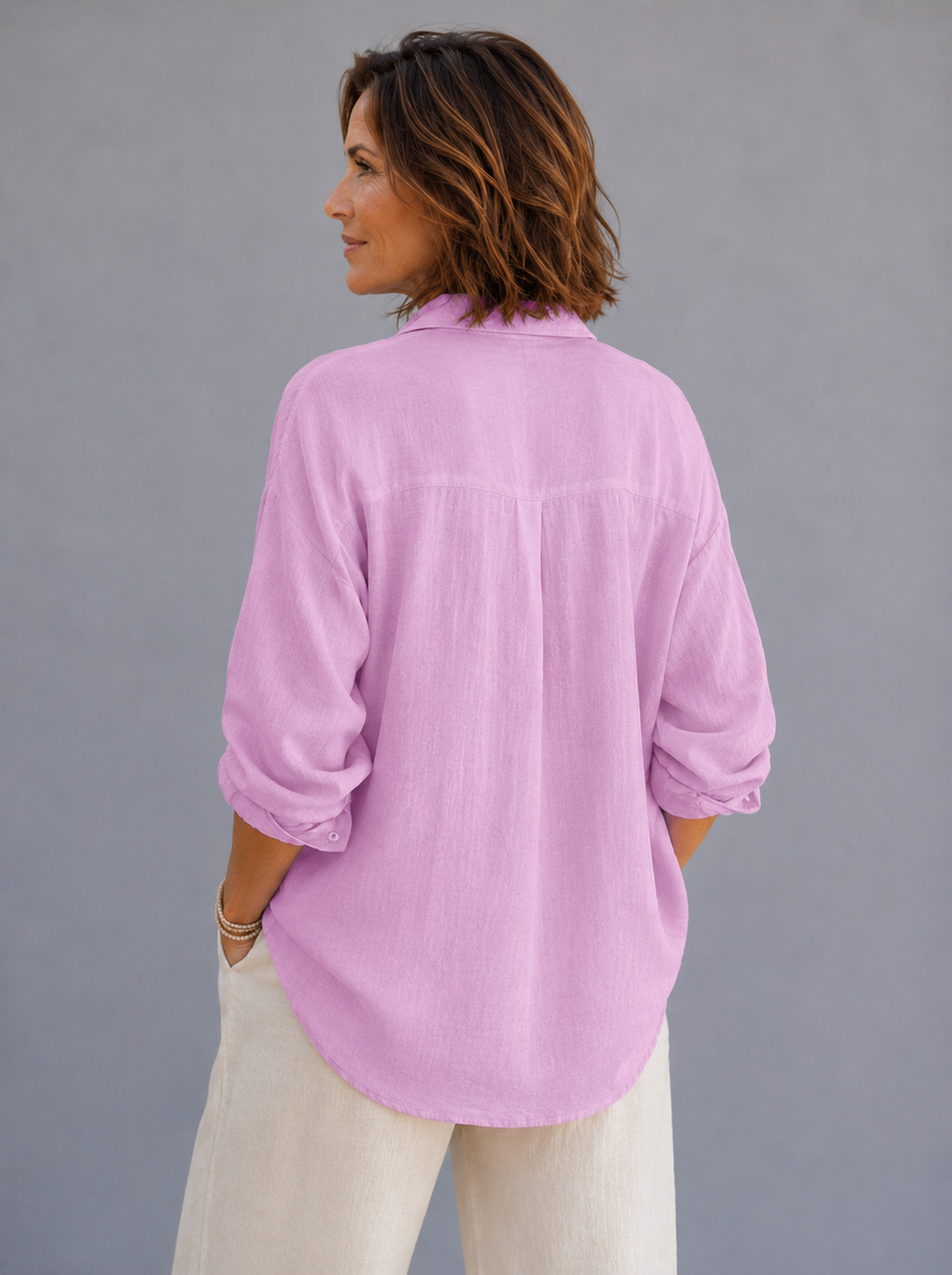Lily™ | Coastal Breeze Linen Blouse
