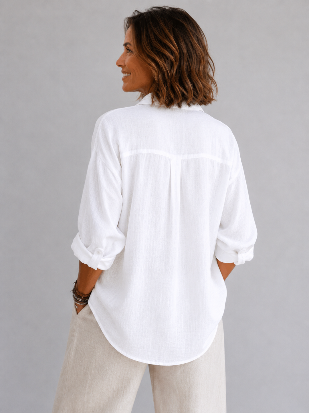 Lily™ | Coastal Breeze Linen Blouse