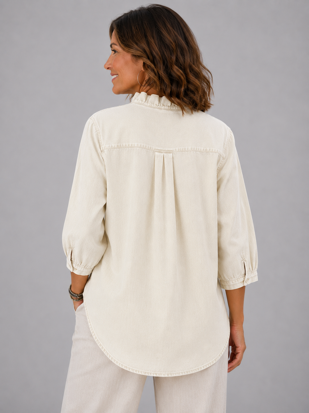 Savannah™ | Ruffle Denim Blouse