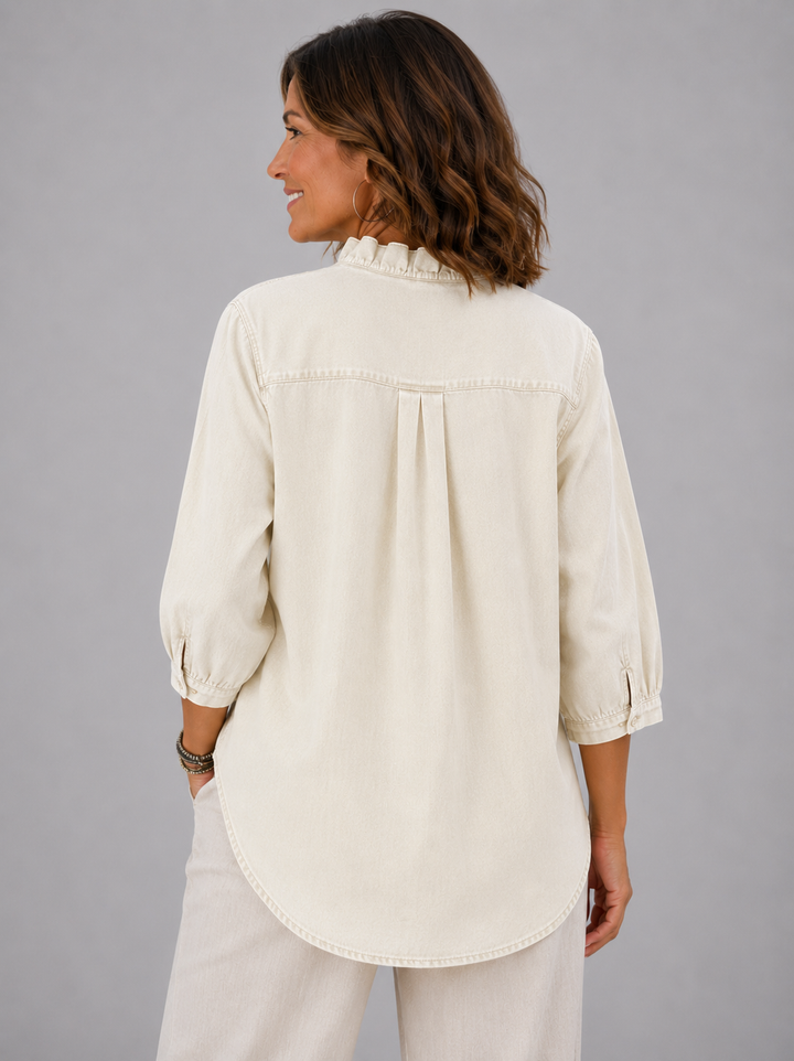 Savannah™ | Ruffle Denim Blouse
