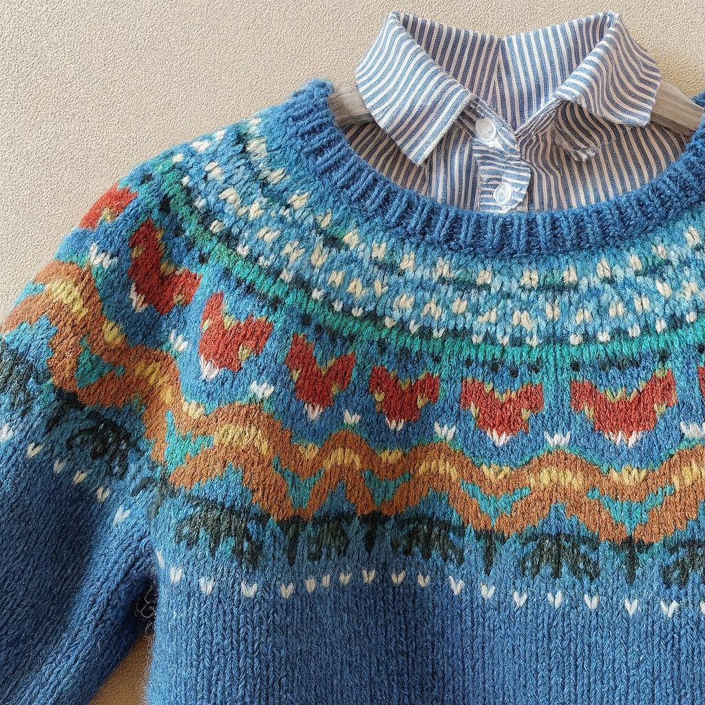Butterfly Yoke Knit Sweater Marilyn
