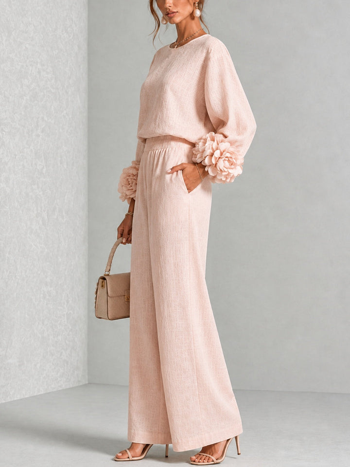 Rosalie | Floral-Cuff Two-Piece Set