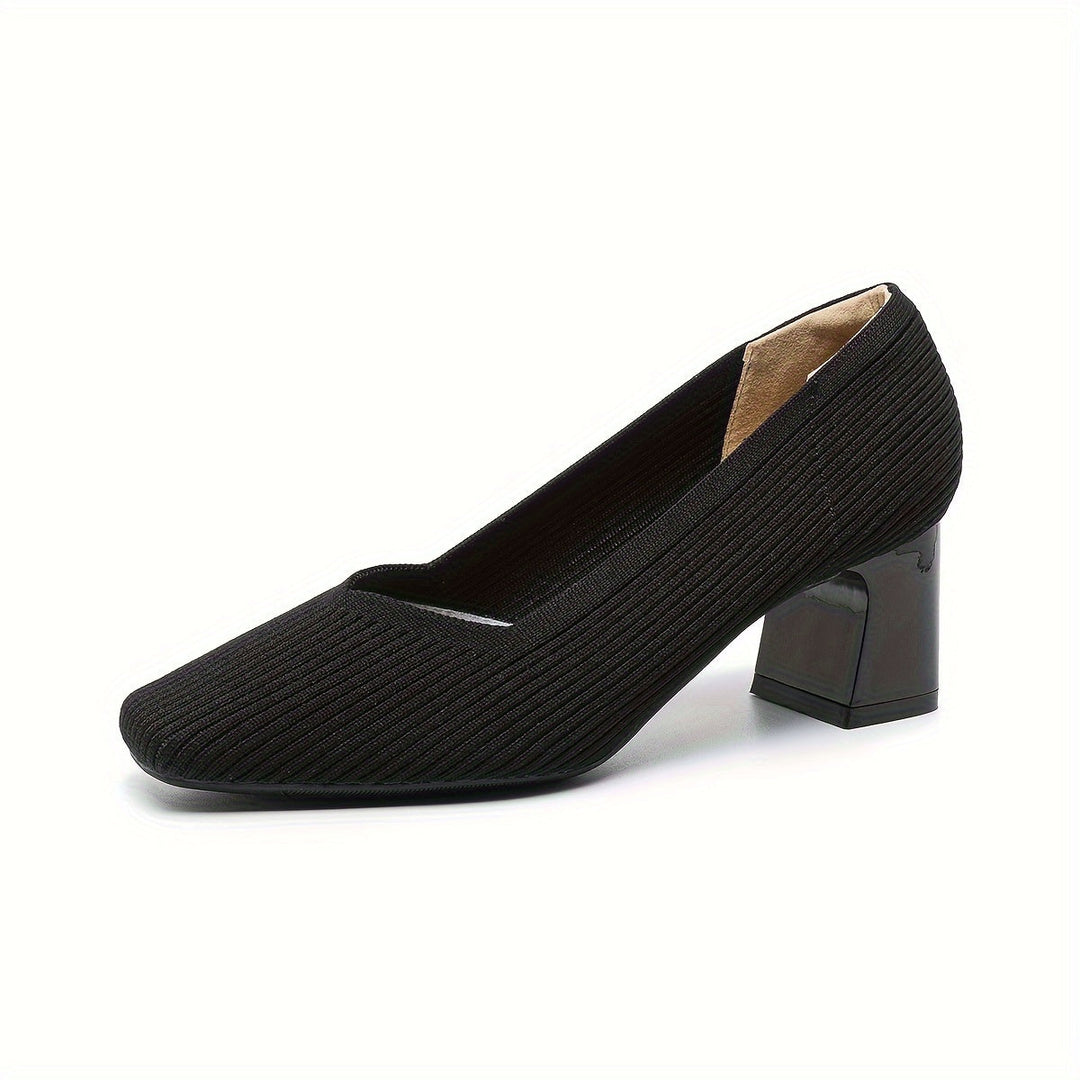Mariella Square Heeled Court Shoes