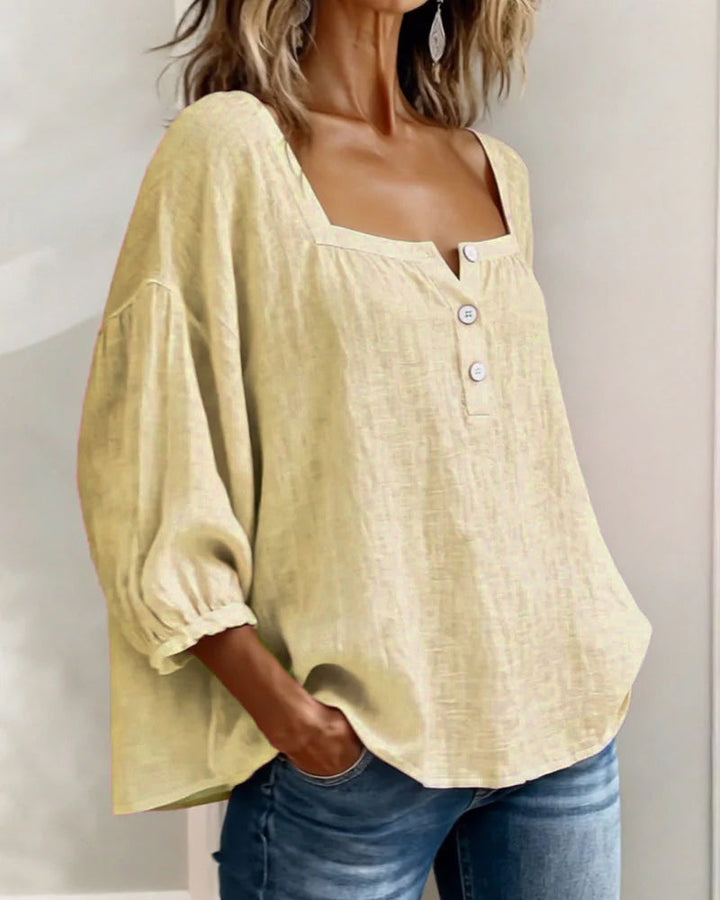 Bernadette | Relaxed Button-Front Blouse