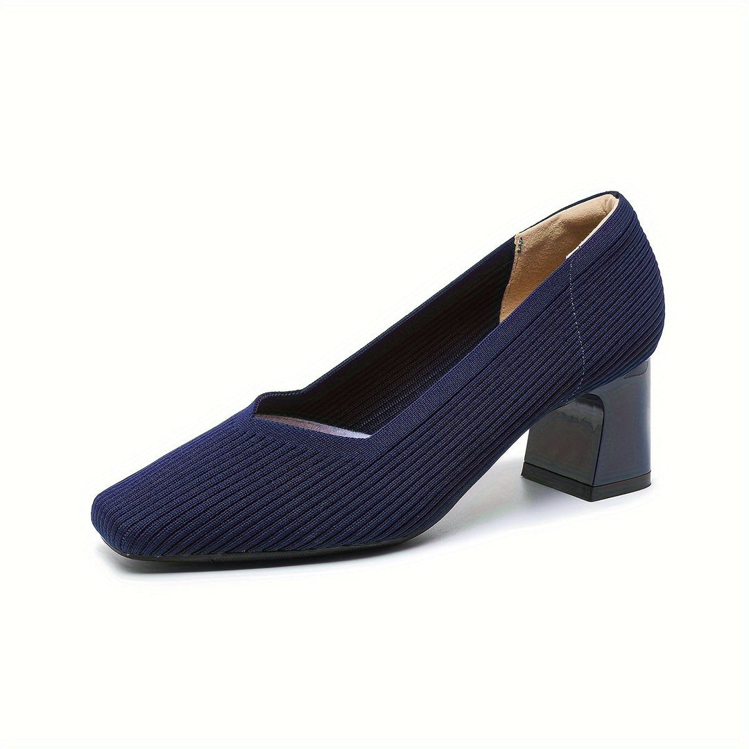 Mariella Square Heeled Court Shoes
