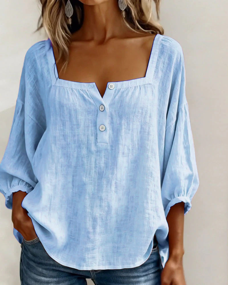 Bernadette | Relaxed Button-Front Blouse