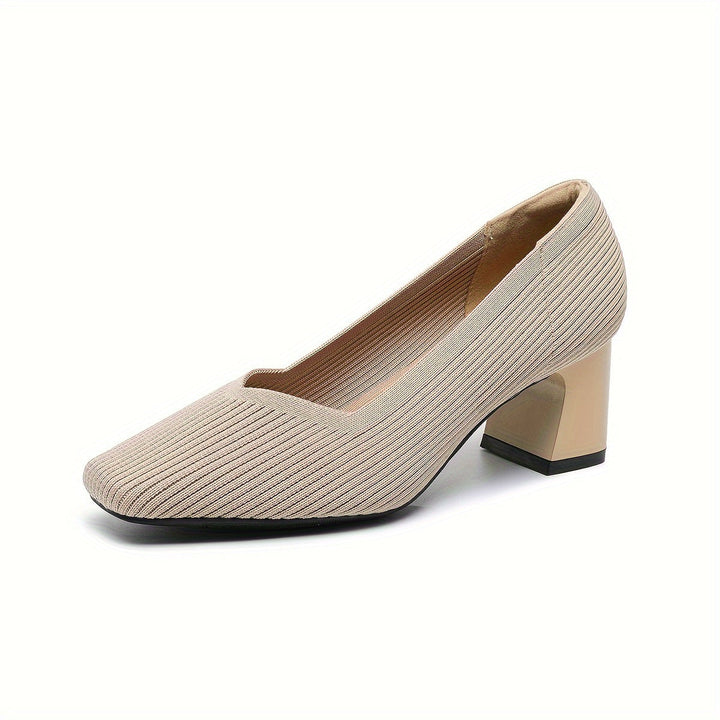 Mariella Square Heeled Court Shoes