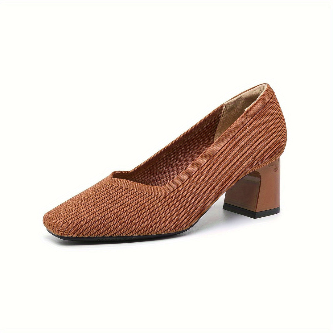 Mariella Square Heeled Court Shoes