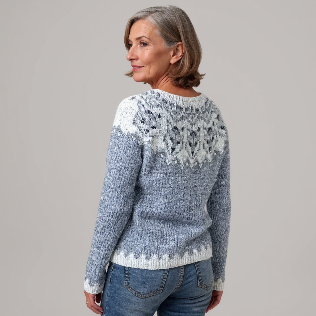 Frosted Snowflake Knit Sweater Patricia