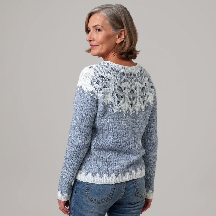 Frosted Snowflake Knit Sweater Patricia