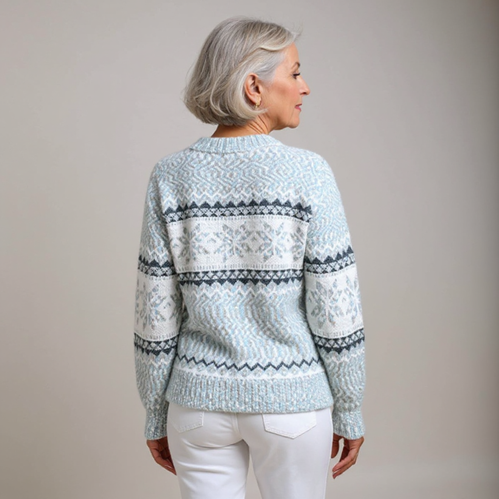 Snowflake Band Knit Sweater Barbara