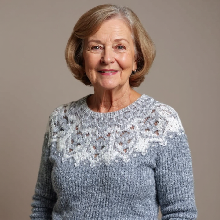 Frosted Snowflake Knit Sweater Patricia