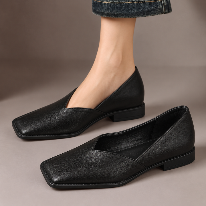 Lavinia™ | Sculpted Square-Toe Flats
