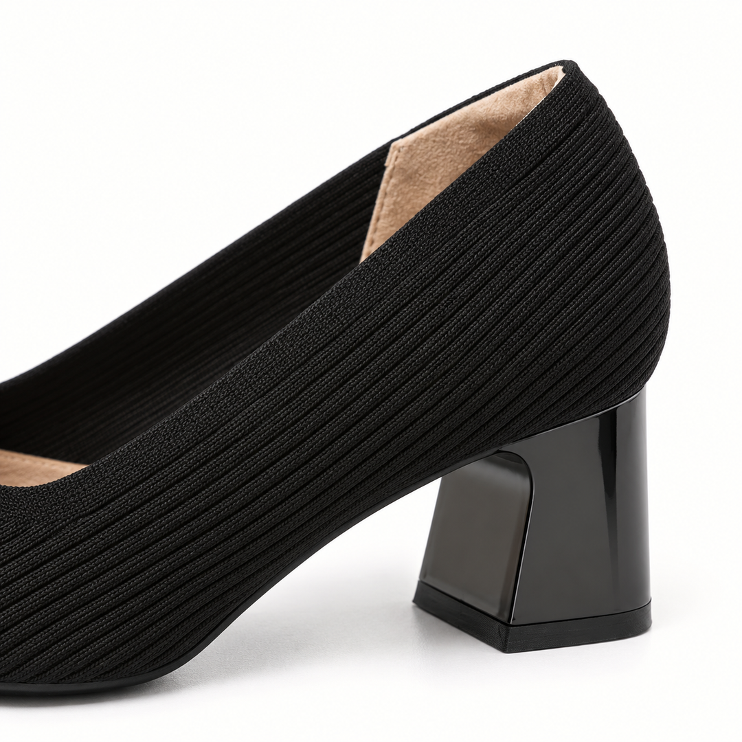 Mariella Square Heeled Court Shoes