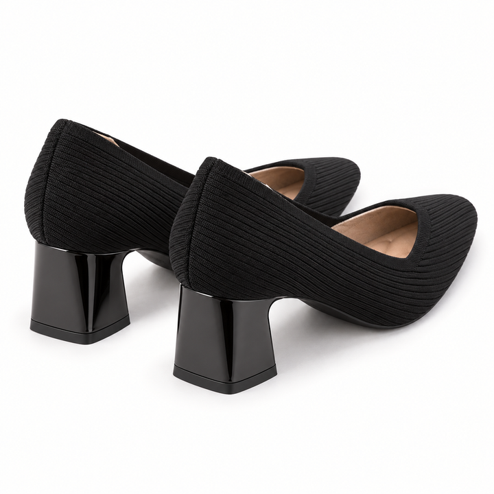 Mariella Square Heeled Court Shoes
