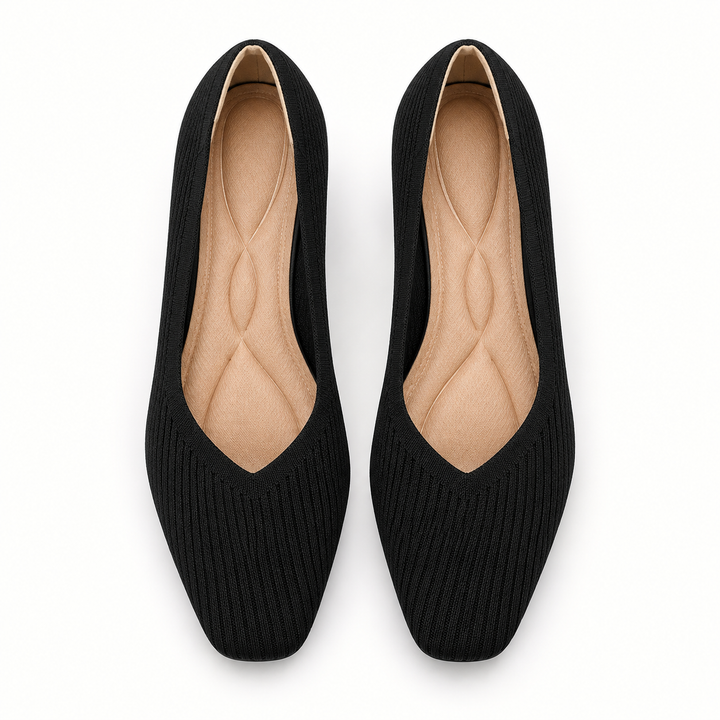 Mariella Square Heeled Court Shoes